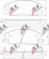 фото thumb №1, Гальмівні колодки гальмівні перед hyundai santa fe 00-,h1 01-
