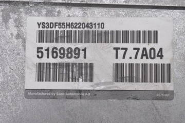 фото thumb №7, Блок керування комп'ютер двигуна 5169891 saab 9-3 93 1 i 2.0 t 185 km 98-02