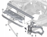 фото thumb №10, Панель крепления фар лампы правые левый кронштейн pas перед усилитель bmw x7 g07 xm g09 23