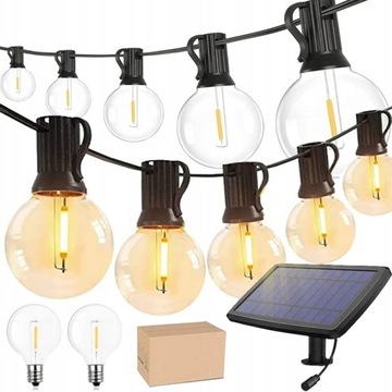 Girlanda SOLARNA LAMPKI OGRODOWE 25 ŻARÓWKI LED
