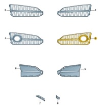 фото thumb №1, Решётка заглушка решётка радиатора бампера audi a8 d4 левая polift aso оригинал nowa
