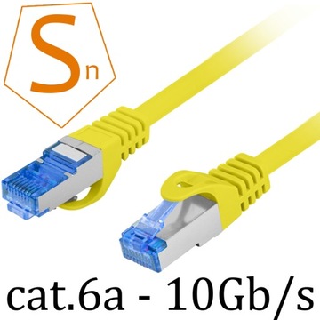 RJ45 LAN Ethernet-кабель кат.6A SFTP LSZH 20 м желтый