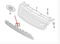 фото thumb №8, Передний решётка радиатора нижний land rover range rover velar l560 оригинальный lr106786