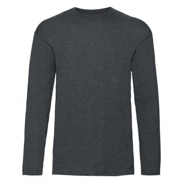 Longsleeve męski Fruit of the Loom koszulka na długi rękaw Ciemny Szary M