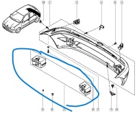 Направляющая бампера задняя clio ii 7701205650 Цена, фото thumb