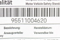 фото thumb №6, Porsche cayenne 92a 4.8i gts трубка  впускной воздуха do 95511004620