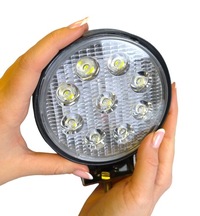 фото thumb №1, Лампа led рабочая 9 led противотуманная фара 27w 12-24v ce гомологация круглая traktor