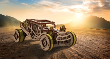 Деревянный городской багги 3D-головоломка Механическая модель
