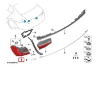фото thumb №10, Bmw 7 g11 g12 лампа задня ліва 63219854641