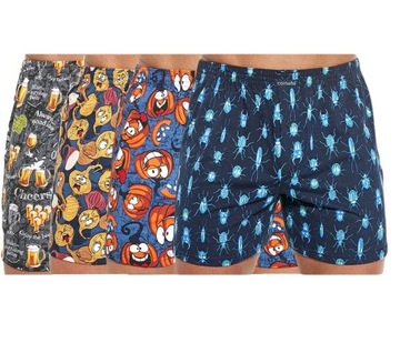 CORNETTE BOXER Шорты, свободные, узор CLASSIC - 4 шт, XL