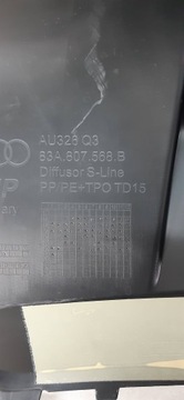 фото thumb №8, Audi q3 s-line накладка бампера зад 83a807568b