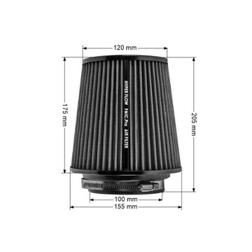Filtr stożkowy FMIC.Pro 102mm x 175mm niebieski