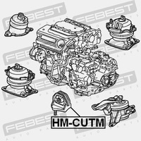 фото thumb №5, Подушка коробки коробки передач febest hm-cutm