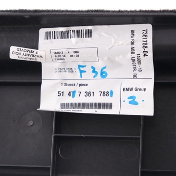 фото thumb №11, Bmw f36 боковина оббивка багажника 7361788