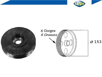 фото thumb №2, Sasic 2150011 колесо ременное, wał коленчатый