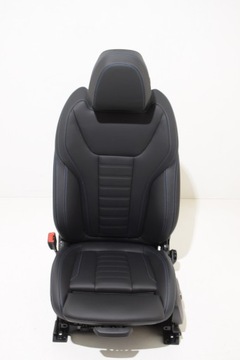 фото thumb №8, Bmw ix3 g08 lci оббивка сидіння диван шкіра vernasca чорна nić синя