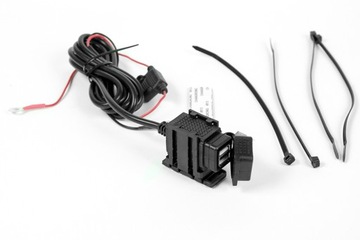 МОТОЦИКЛОВЫЕ РОЗЕТКИ – 2 X USB – 3,1 А – КАБЕЛЬ 1,8 М