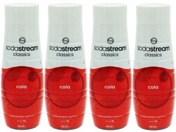 4x CLASSIC COLA КОНЦЕНТРАТНЫЙ СИРОП ДЛЯ НАСЫЩЕННОГО НАПИТКА SODASTREAM 9 Л, 440 мл