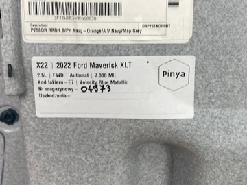 фото thumb №9, Боковина двері зад лівий ford maverick 2022+ usa