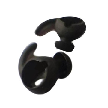 2xHeadphones Silikonowe nakładki na końcówki słuchawek dousznych + etui na czarne, czarne 2 szt