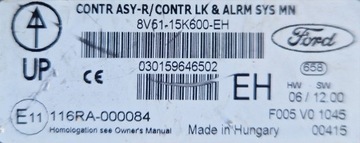 фото thumb №5, Ford fiesta mk7 vii 7 1.6 замок запалювання блок керування двигуна ключ модуль