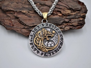 NASZYJNIK Wikingów Aegishjalmur AMULET WIKINGA 504