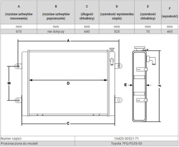 ВОДООХЛАДИТЕЛЬ TOYOTA 7FG/FD 35-50 АТМ 1FZ