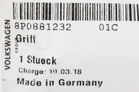 фото thumb №6, Кронштейн регулировки сиденье правого audi a3 tt r8 8p088123201c новый, оригинальный