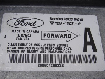 фото thumb №3, Ford transit mk6 00-06 модуль датчик подушка безпеки