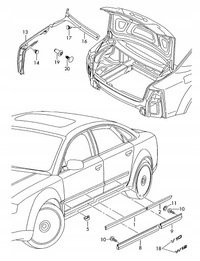 фото thumb №7, 4e0853959a молдинг двері лівий перед lz7s a8 s8 d3