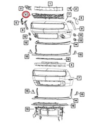 фото thumb №8, Абсорбер відбійник бампера dodge challenger 2015- 15- 68174977aa перед