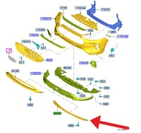 фото thumb №1, Планка нижняя бампера перед ford kuga втулка стабилизатора 2024- 2753399 _ pv4b-17f771-ab