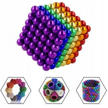 NEOCUBE KULKI KLOCKI MAGNETYCZNE 3mm 216 + BOX