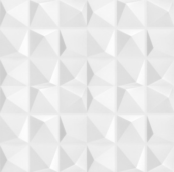 PANEL ŚCIENNY biały EFEKT TRÓJWYMIAROWY KASETON NA SUFIT PIRAMIDA BIAŁA 8x