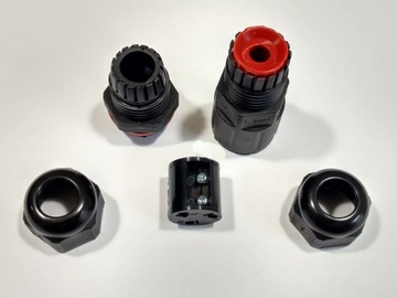 Złączka WODOODPORNA HERMETYCZNA mufa kablowa 3piny IP68 złącze 3x1,5mm2