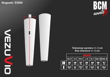 Komplet rękawki - nogawki Vezuvio Lycra czarne z odblaskiem rozmiar M