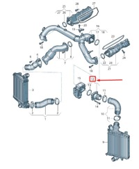 Купить Audi q7 4m интеркулер давление труба 06m145674dq original, фото thumb
