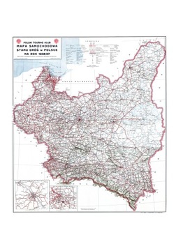 Старая дорожная карта Польши - 1936 г. - 91x61