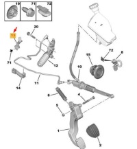 фото thumb №1, Citroen c3 16- кронштейн трубка сцепления 9804237480