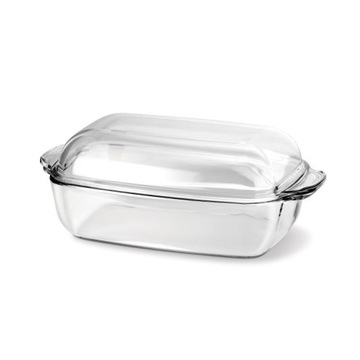 ТЕРМОСТОЙКИЙ стеклянный сосуд прямоугольный с крышкой, 7 литров, PYREX