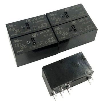 5 szt. HF115F ZS4 DC24V 8A 250VAC Mikroprzekaźnik