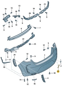 фото thumb №2, Отражатель бампера зад правый seat cordoba ii ibiza iii leon ii оригинал