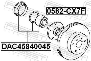 фото thumb №3, Подшипник колёса перед dac45840045 febest lexus