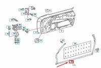 фото thumb №1, Mercedes-benz sl r107 прокладка двері передніх лівих a1077201578