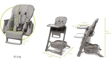 4BABY стульчик для кормления 106 x 54 x 75 см ICON Grey