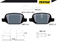 фото thumb №2, Textar 2351705 набір гальмівних колодок гальмівних, гальма дискові
