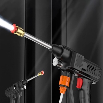 WYSOKOCIŚNIENIOWY PISTOLET DO MYCIA SAMOCHODU AUTA 300W+2AKU
