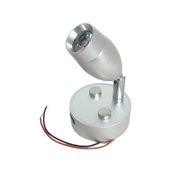 Lampka Kinkiet LED12V 24V do Czytania Wewnętrzna Kamper Przyczepa Chrom USB