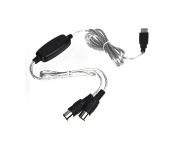 MIDI-интерфейс на USB, двусторонний MIDI-кабель длиной 2 м.