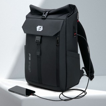 Plecak na laptopa 15,6 FRN8158 z USB wodoodporny worek kurierski 23l